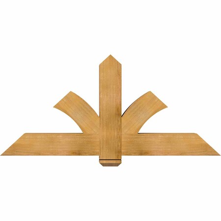 Ekena Millwork Redmond Rough Sawn Timber Gable Bracket, Western Red Cedar, 60"W x 27"H x 6"D x 6"F, 11/12 Pitch GBW060X27X0606RED00RWR